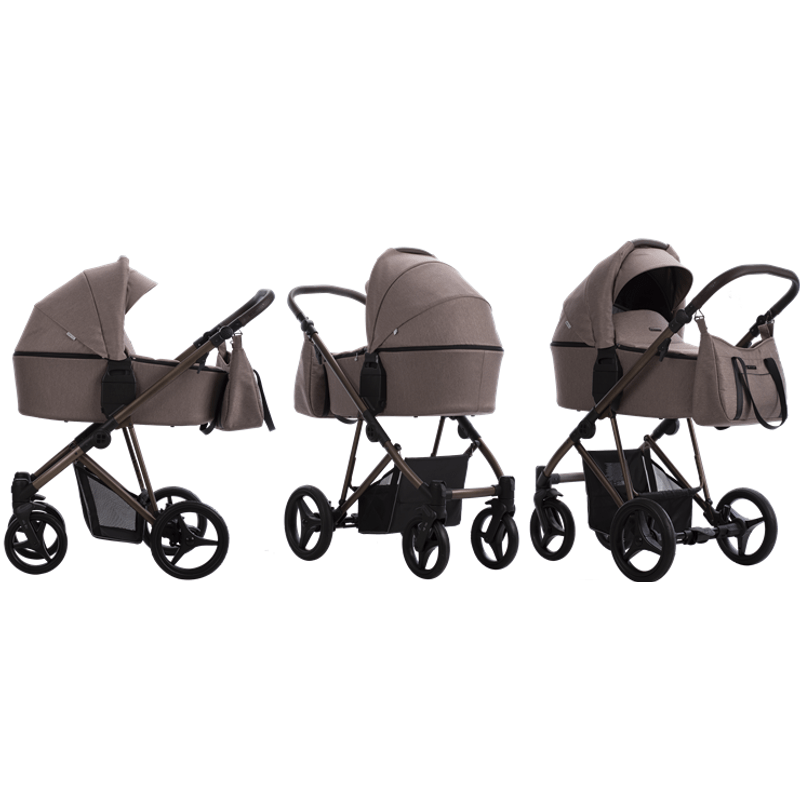 3‑in‑1 Multifunctionele Kinderwagen met Autostoel – Wandelwagen, Draag‑ & Zitkuip in Eén – Compact & Opvouwbaar
