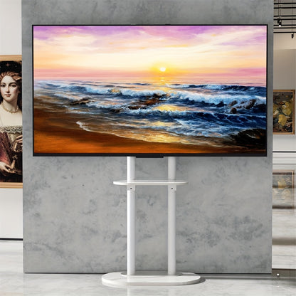 TV-standaard – Tv-meubel – Entertainment Center – Tv-houder – Tv-kast – Verstelbare Hoogte – Stevig Metalen Frame Met Marmeren Basis