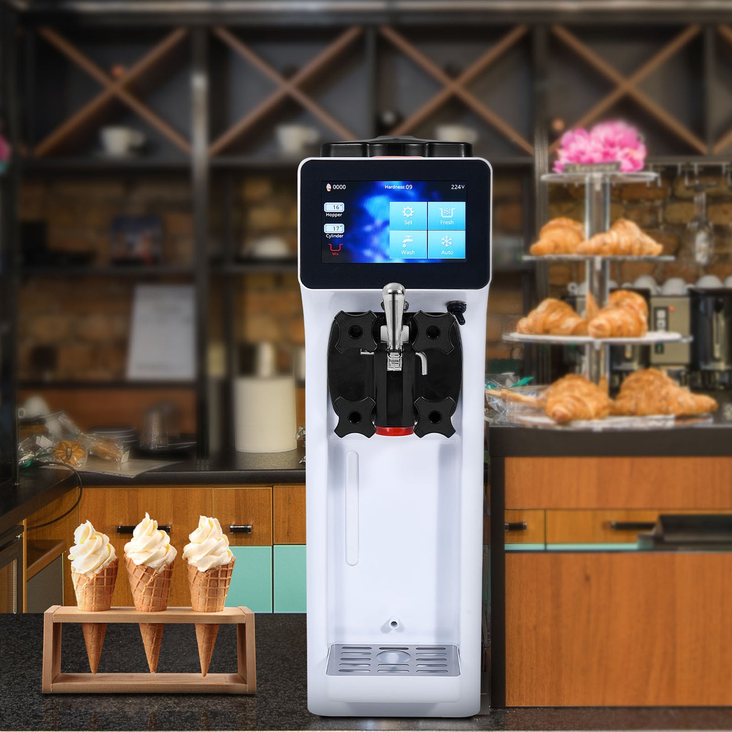 Professionele Softijsmachine – Softijs Machine – IJsapparaat – Softijsbereider – IJs Maker – 10 Liter Per Uur – Roestvrij Staal