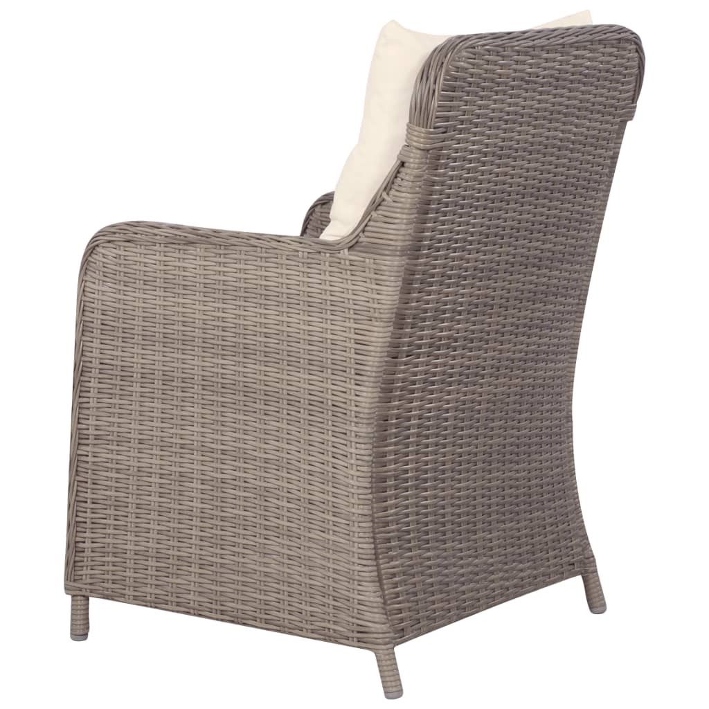 Tuinset – Loungeset – Zitgroep – Buitenmeubelen – Tuinmeubilair – Acaciahouten Tafel – Weerbestendige PE-Rattan Stoelen