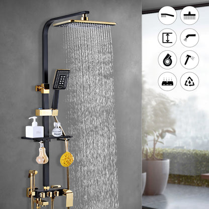 Regendouche – Douchekraan – Douchekop – Douche Systeem – Wandmontage – Modern Design – Inclusief Doucheaccessoires