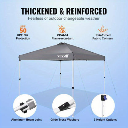 Pop-up Tent – Vouwtent – Canopy – Zonnescherm – Partytent – 3,05x3,05 Meter – Donkergrijs – Snel Op Te Zetten – Inclusief Draagtas