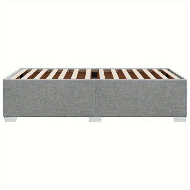 Bed frame without Mattress Grigio Chiaro 90x200cm Tissue Practical, removable, suitable for all seasons