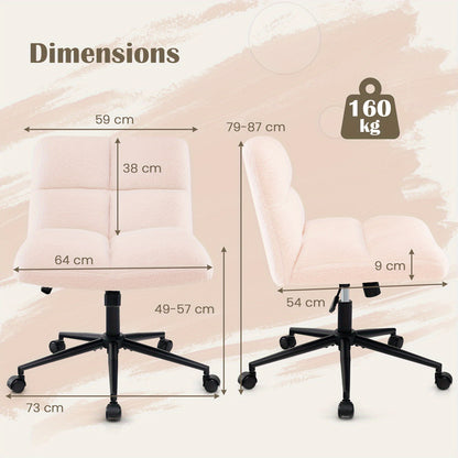 Bureaustoel – Kantoorstoel – Gamestoel – Draaistoel – Bureaukruk – Roze – Ergonomisch Comfort – Verstelbare Hoogte 49-57 cm