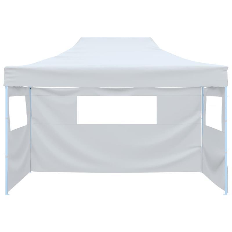Partytent met 3 zijwanden inklapbaar 3x4m staal wit, Camping Shelter, Wedding Canopy, Compact Design, Foldable Tent, Lightweight Material, Sturdy Construction, Popup Canopy, Instant Shelter, Event Planners, Party Hosts
