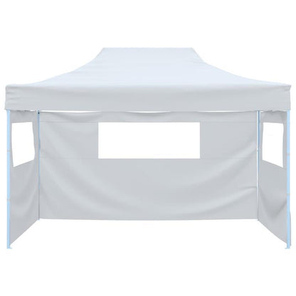 Partytent met 3 zijwanden inklapbaar 3x4m staal wit, Camping Shelter, Wedding Canopy, Compact Design, Foldable Tent, Lightweight Material, Sturdy Construction, Popup Canopy, Instant Shelter, Event Planners, Party Hosts