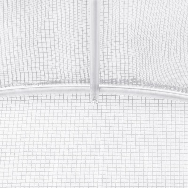 Kweekkas – Serre – Plantenkas – Groentekas – Tuinkas – Wit Stalen Frame – 8 m² Oppervlakte – 4x2x2 Meter Groot