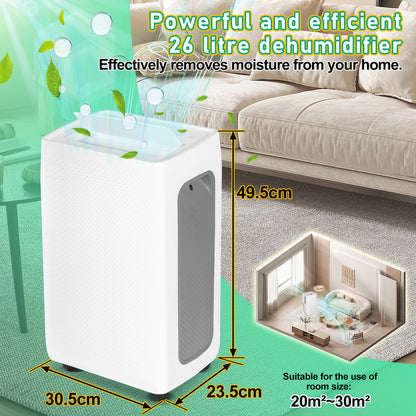 Ontvochtiger – Luchtontvochtiger – Vochtverdelger – Droger – Anti Vochtapparaat – 16 Liter Capaciteit – Compact Vierkant Design – Netstroom 220-240V