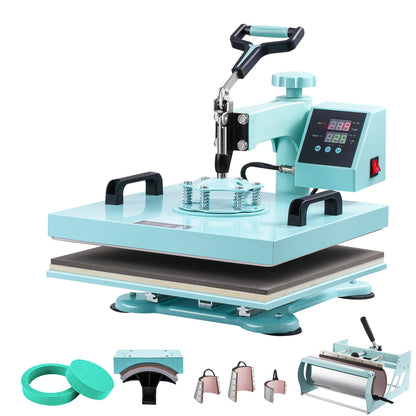 Transferpers – Hittepers – Heat Press – Warmtepers – Drukpers – 8-in-1 Multifunctioneel – Groot Persoppervlak 38x38 cm