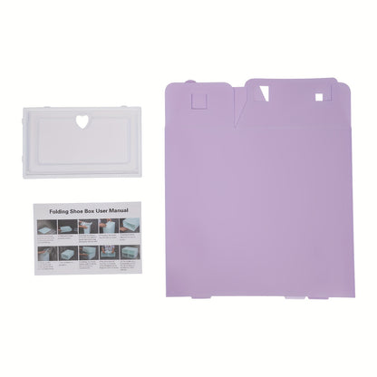 Schoenenbox – Schoenendoos – Opbergdoos – Schoenopberger – Plastic Opbergcontainer – Set van 20 – Stapelbaar – Transparant Deksel – Duurzaam PP Materiaal – Paars – Ruimtebesparend – 33x23x14 cm
