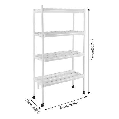 Hydroponicsysteem – Hydrocultuur Kweeksysteem – Hydrocultuur Rek – Hydroponic Kit – Indoor Tuin – 108 Plantplaatsen – Automatisch Watersysteem – Modern Wit Multi-etalage Ontwerp