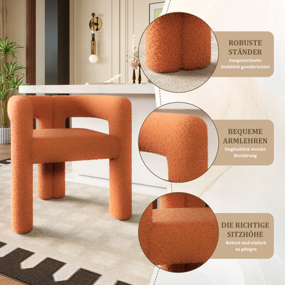 Bureaustoel – Ergonomische Stoel – Kantoorstoel – Eetkamerstoel – Fauteuil – Premium Teddy Fleece – Max. 160 kg Draagvermogen