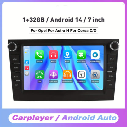 Android 14.0 Autoradio – Auto Stereo – Multimedia Speler – Navigatiesysteem – Touchscreen Radio – 7 Inch HD IPS Scherm – Draadloze CarPlay & Android Auto