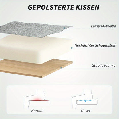 Ergonomische Bureaustoel – Kantoorstoel – Werkstoel – Bureaustoel Thuis – Draaistoel – Verstelbare Hoogte – Kantelmechanisme – 360° Draaibaar – Linnen Bekleding – Metalen Frame – Grijs