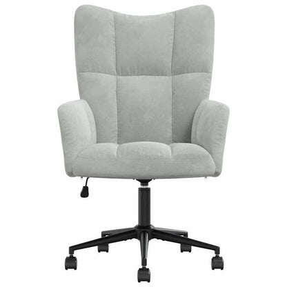 Lounge Fauteuil – Relaxstoel – Zetel – Leunstoel – Lounge Stoel – Lichtgrijs Fluweel – Stevig Metalen Frame – Comfortabele Armleuningen