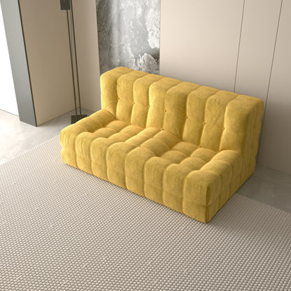 Zitzak – Beanbag – Loungestoel – Poef – Floor Sofa – Gele Flanellen Bekleding – Antislip Onderkant – Comfortabel & Makkelijk Schoon Te Maken