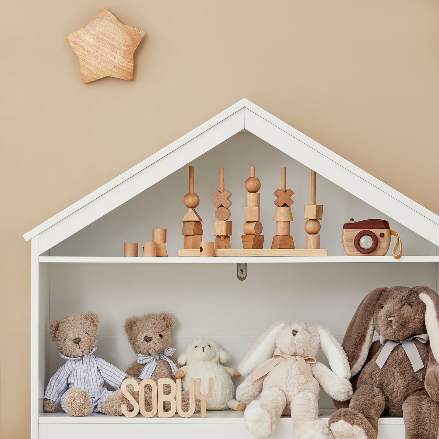 Boekenkast – Boekenrek – Vakkenkast – Opbergkast – Kinderboekenkast – MDF Wit – 91x30x114 cm – Draagvermogen 25 kg