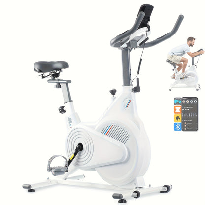 Indoor Hometrainer – Fitnessfiets – Fitness Bike – Exercise Bicycle – Indoor Cycling – Schokabsorberend Ontwerp – Hartslagmeter & Multifunctioneel Display