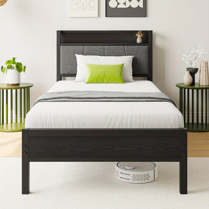 Bedframe – Bed – Eenpersoonsbed – Tweepersoonsbed – Metalen Bed – 140x200 cm – Stevig Zwart Metaal – Inclusief Spiraalbodem