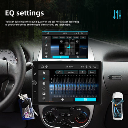 Single DIN Autoradio – Auto Radio – Autospelers – GPS Radio – Multimedia Speler – Met 12 LED AHD Camera & Microfoon – 10,4 Inch 2.5D HD Touchscreen – Wired CarPlay en Android Auto