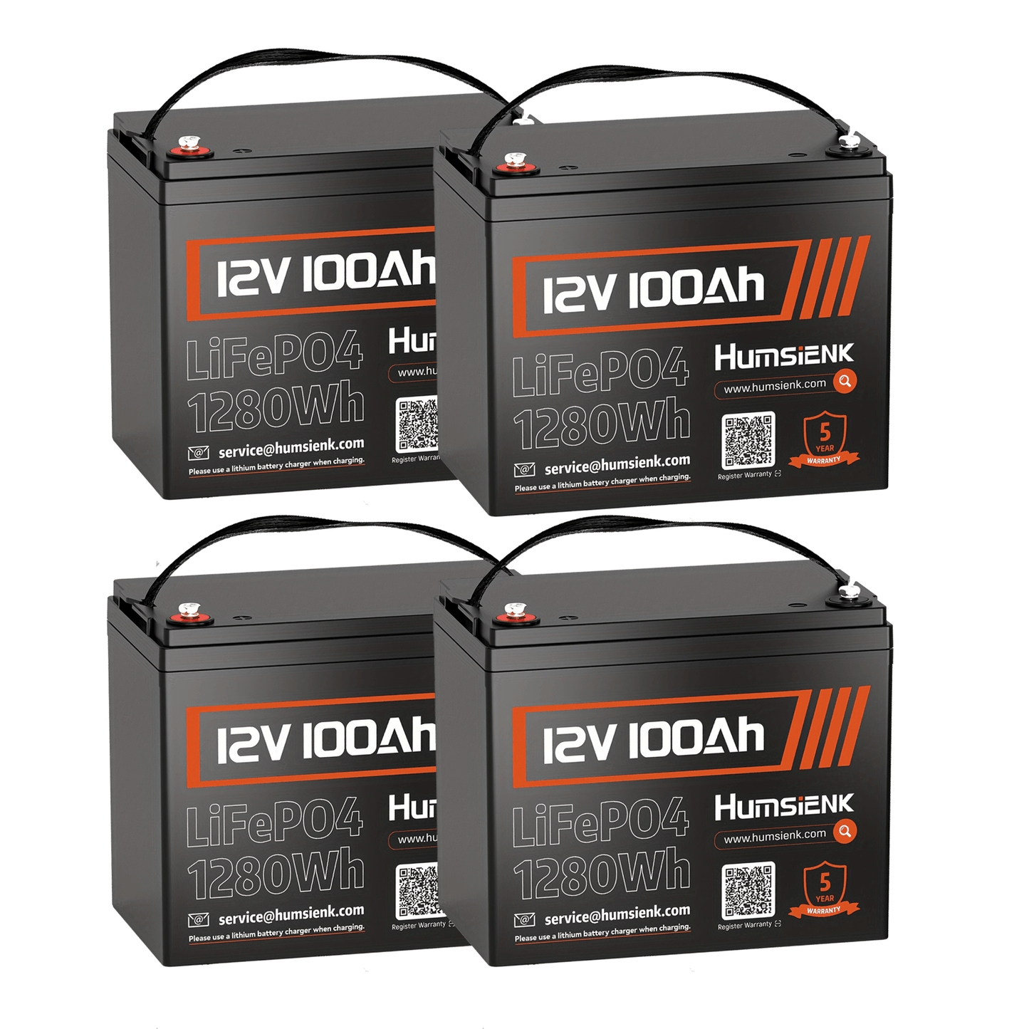 12V 100Ah LiFePO4 Accu – Lithium Accu – Deep Cycle Accu – Batterij – Energieopslag Accu – 4 Pack – 15.000+ Cyclus Levensduur – Ingebouwd A+ BMS Met Veiligheidsbescherming