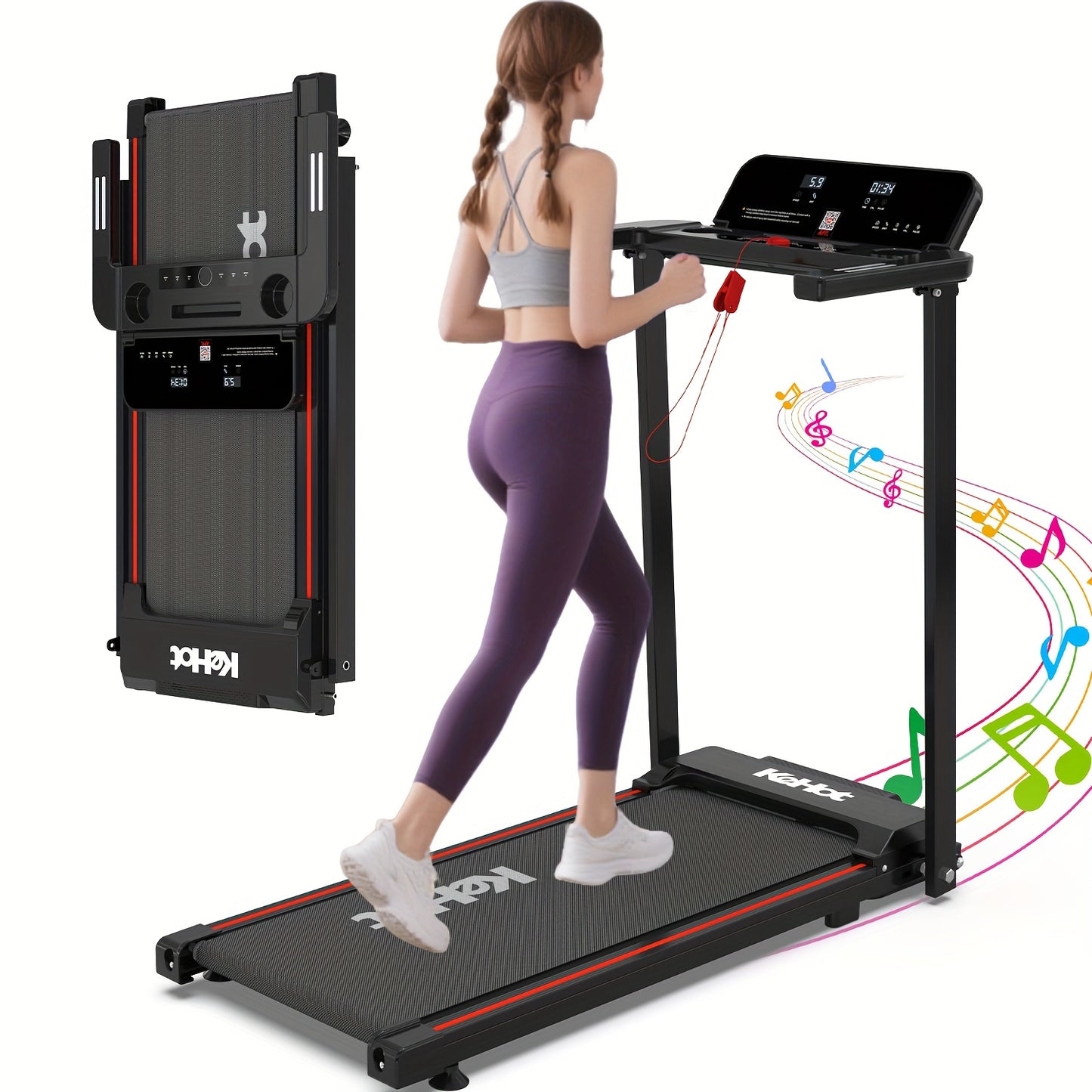 Loopband – Treadmill – Walk Pad – Folding Treadmill – Home Workout – Lichtgewicht Design – Stil Met App Connectiviteit