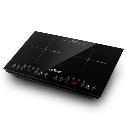 Inductiekookplaat – Elektrische Kookplaat – Vrijstaande Kookplaat – Draagbare Kookplaat – 2 Kookzones – Keramisch Glas – Kinderslot Veiligheid – 230V Aansluiting
