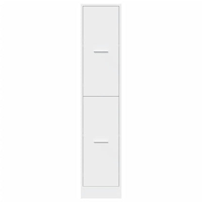 Apotheekkast – Medicijnkastje – Badkamerkast – Opbergkast – Houten Kast – Wit – 30x41x144,5 cm – Gefineerd Hout – Slank Hoog Model