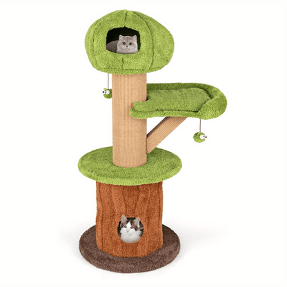 Krabpaal – Kattenboom – Kattenhuis – Krabmeubel – Kattentoren – 148 cm Hoog – Stabiel Met Groot Kattenhol – Duurzaam Multiplex Met Sisal
