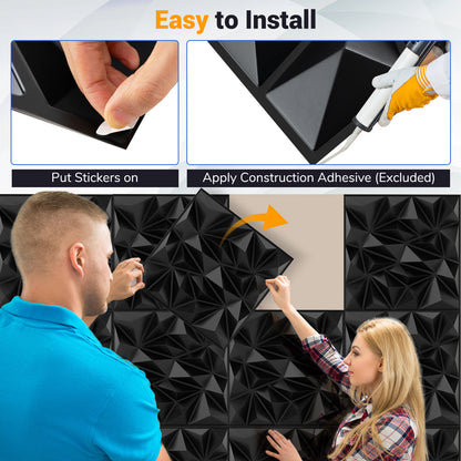 3D Wandpanelen – Wanddecoratie – Muurpanelen – Zelfklevend – PVC Panelen – Set Van 40 – 50x50 cm – Waterbestendig & Duurzaam