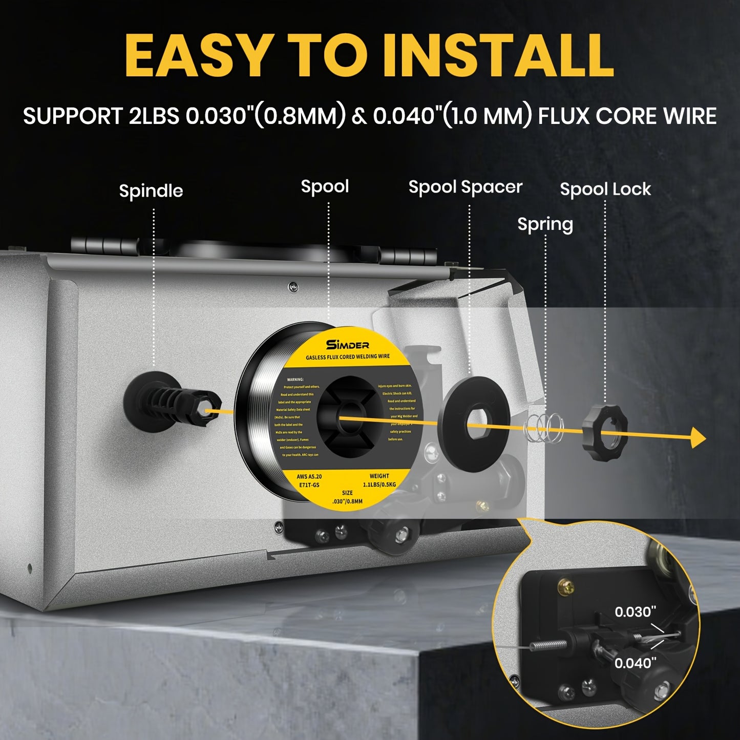 Lasapparaat – Mig Lasmachine – Elektrode Lasapparaat – Inverter Lasmachine – Booglasapparaat – 2-in-1 Gasloos Mig & Mma – Compact Draagbaar Design – Instelbare Stroom Met Digitaal Display