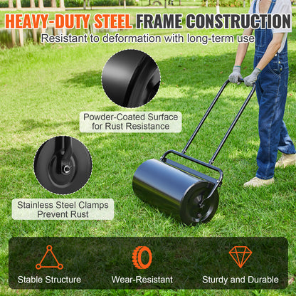 Grasmaaierroller – Gazonwals – Grasroller – Tuinwals – Bodemroller – 46 Liter Inhoud – Stalen Duurzaam Frame