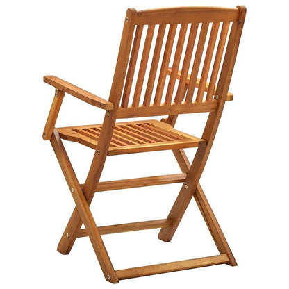 Foldable garden chairs 2pcs of solid wood acacia Add a touch of rustic charm to your dining room, garden, or terrace with this wooden garden chair! If you're looking for durable garden furniture, this is the ideal choice. It'