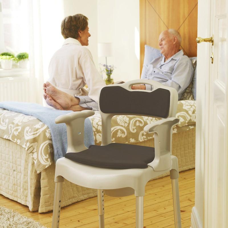 Etac Swift Commode - a Toilet-Shower Chair (Multi-Functional) with Removable: Armrests And Backrest (160 Kg)
