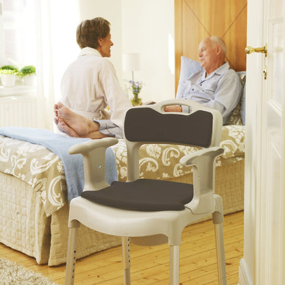 Etac Swift Commode - a Toilet-Shower Chair (Multi-Functional) with Removable: Armrests And Backrest (160 Kg)