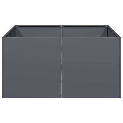 Plantenbak – Bloembak – Tuinbak – Moestuinbak – Balkontuinbak – Antraciet – Koudgewalst Staal – 80x80x40 cm – Weerbestendig & Verhoogd Plantbed