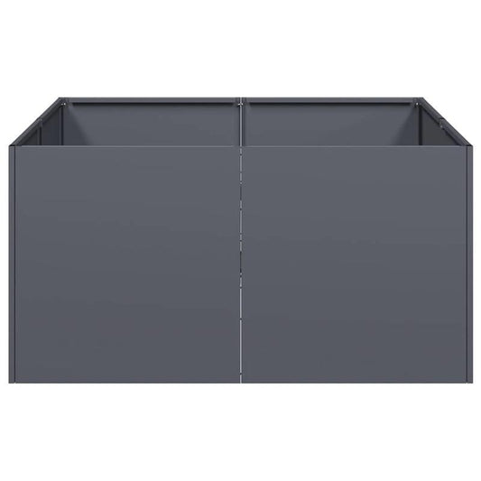 Plantenbak – Bloembak – Tuinbak – Moestuinbak – Balkontuinbak – Antraciet – Koudgewalst Staal – 80x80x40 cm – Weerbestendig & Verhoogd Plantbed