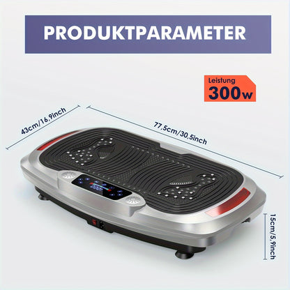 Vibratieplaat – Trilmachine – Balance Board – Fitnessplaat – Trainingsapparaat – 300W Motor – 120 Snelheidsniveaus Touchbediening