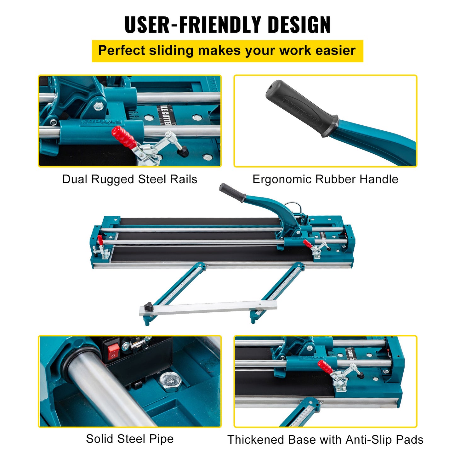Tegelsnijder – Tegelknipper – Tegelzaag – Tegelsnijapparaat – Handmatige Tegelknipper – Laserpositionering – Sterk Legeringsstaal Frame – Snijbreedte 35-1200 mm