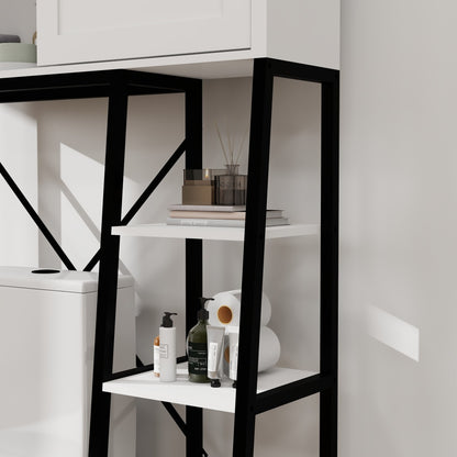 Badkamerkast – Opbergkast – Kolomkast – Badmeubel – Wastafelonderkast – Modern Wit – Ruimtebesparend Ontwerp – Verstelbare Planken