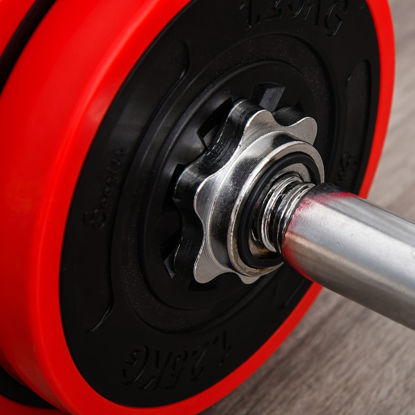 Dumbbell Set 20kg S 2in 1 Adjustable Dumbbell And Barbell Red And Black Suitable for Home Gym And Muscle Training 21.5 X 21.5 X 3.8cm, Fullbody Exercise