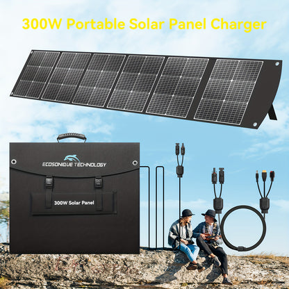 Draagbaar Zonnepaneel – Solar Panel – Opvouwbaar Zonnepaneel – Zonne-energie Kit – Offgrid Stroomvoorziening – 300W – Hoog Vermogen – Lichtgewicht & Weerbestendig