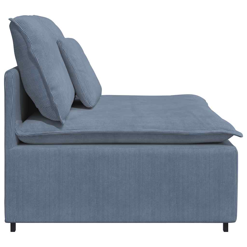 Modulaire Bank – Modulaire Banken – Modulair Sofa – Modulaire Zitzetel – Modulaire Loungebank – Corduroy Stof – Stevig Metalen Frame – Blauw
