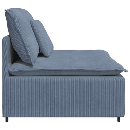 Modulaire Bank – Modulaire Banken – Modulair Sofa – Modulaire Zitzetel – Modulaire Loungebank – Corduroy Stof – Stevig Metalen Frame – Blauw