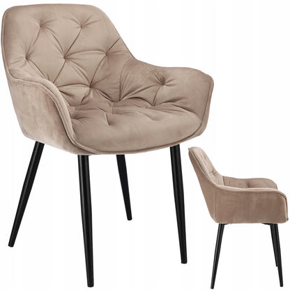 Fauteuil – Zetel – Relaxstoel – Loungestoel – Draaifauteuil – Velvet Bekleding – Metalen Poten – Hoogte 82 cm – Max. 120 kg