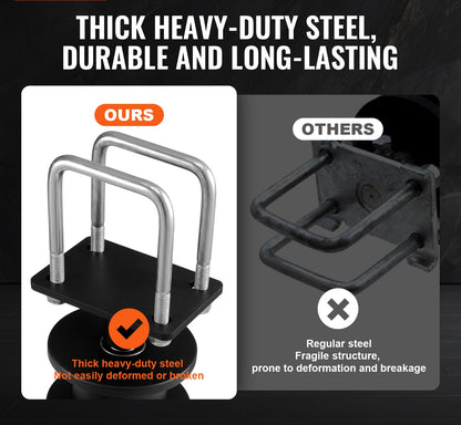 Schuifpoortaccessoires – Schuifpoort Kit – Schuifpoort Systeem – Schuifdeur Wielen – Poortrails – H-vormige Groef – Sterke Metalen Beugels – Geruisloze Nylon Wielen