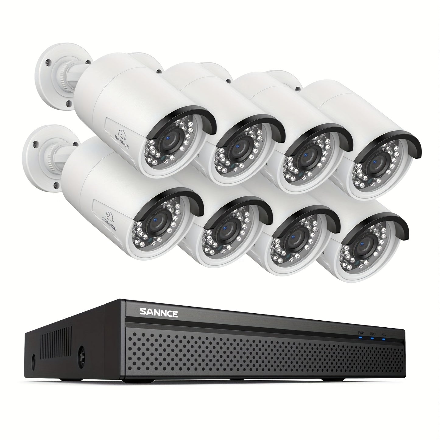 Beveiligingscamera Set – Bewakingscamera Set – Camerabewaking Systeem – CCTV Camerasysteem – 8 PoE Camera’s – 3MP Resolutie met AI Persoons- en Voertuigdetectie