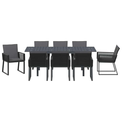 Tuinset – Buitenmeubelset – Diningset – Terrasmeubilair – Balkonset – Groot 210 cm Tafel – Weerbestendige Textilene Stoelen