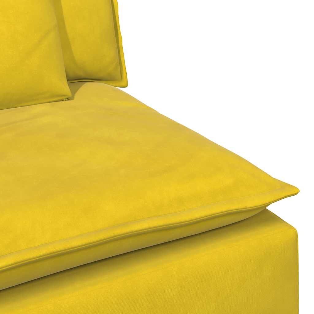 Hoekbank – Modulaire Bank – L-vormige Bank – Zitbank – Loungesofa – Velvet Bekleding – Stevig Metalen Frame – Donkergroen