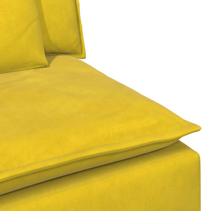 Hoekbank – Modulaire Bank – L-vormige Bank – Zitbank – Loungesofa – Velvet Bekleding – Stevig Metalen Frame – Donkergroen